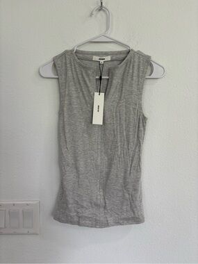 Joah Brown NWT grey zip up tank